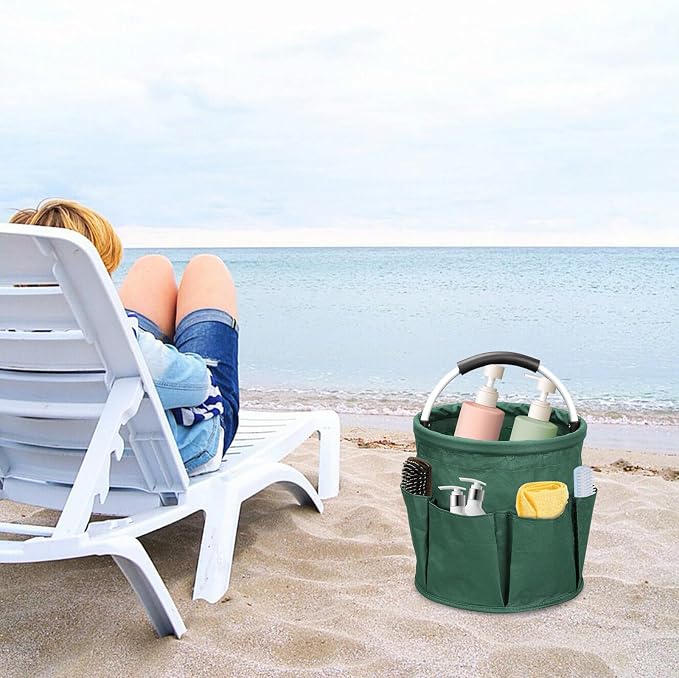 17L Portable Cleaning Bucket Organiser, 6 Pockets Foldable Cleaning Caddy - Image 8