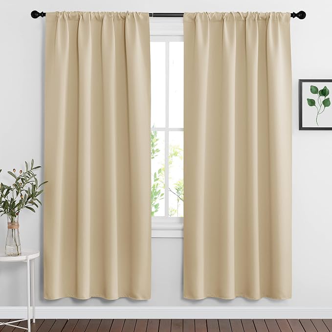 RYB HOME Blackout Curtains for Living Room, Large Window Shades for Bay Window by RYBHOME