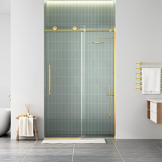 WinZo Frameless Shower Door 44-48 in W x 75 in H, Sliding Shower Door - Image 2