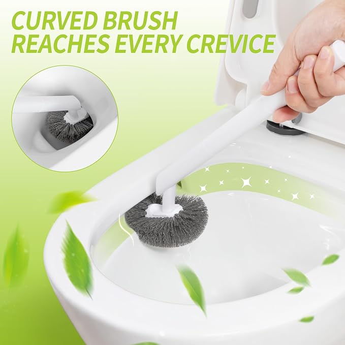 Toilet Brush and Plunger Set Hidden, S-Shaped Toilet Brush Plunger Combo - Image 2