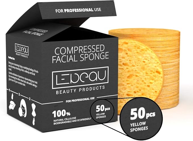 LeBeau Compressed Facial Sponges, Face Sponges by LeBeau