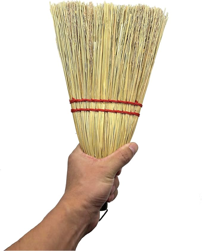 Handmade 12 Inch Mini Corn Broom Whisk Made of Natural Corn Broom Straw - Image 4