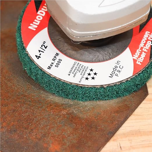 10Pcs 180 Grit Scour Flap Disc 4 1/2 Inch Angle Grinder Attachment Coarse - Image 6