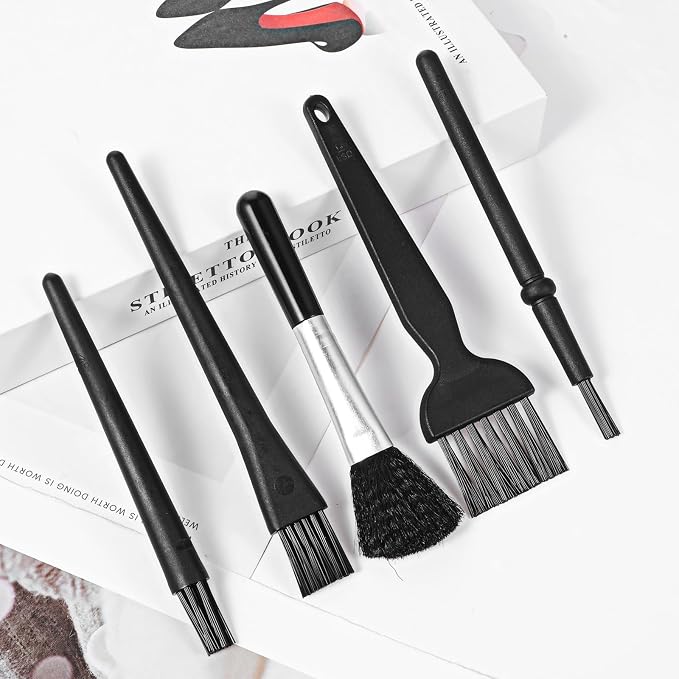 5 PCS Nylon Anti Static Dusting Brush, Mini Keyboard Cleaning Brushes Kit - Image 2