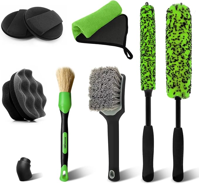 YeewayVeh 8PCS Ultimate Wheel and Tire Brush Kit | 2-Size 360° Bendable Rim by YeewayVeh