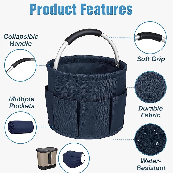 17L Foldable Cleaning Caddy - Image 4