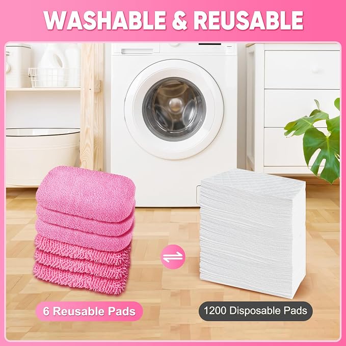 6-Pack Reusable Microfiber Mop Pads Compatible - Image 5