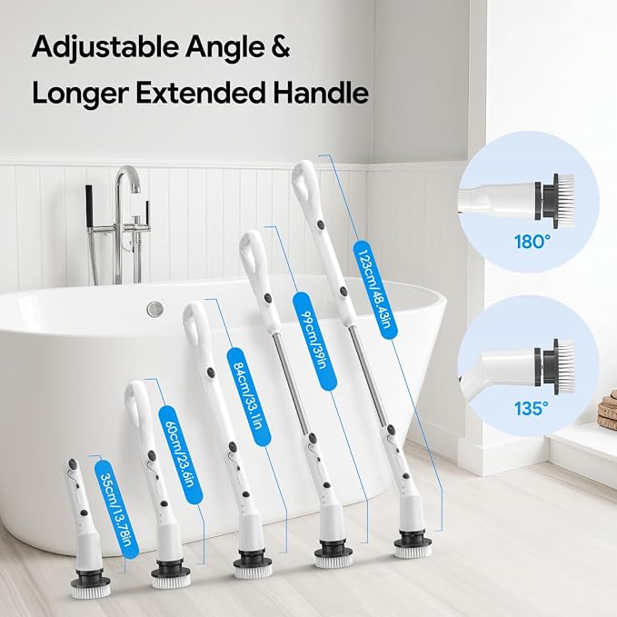 Electric Spin Scrubber, 2026 New Cordless Cleaning Brush, Shower Cleaning Brush - Image 6