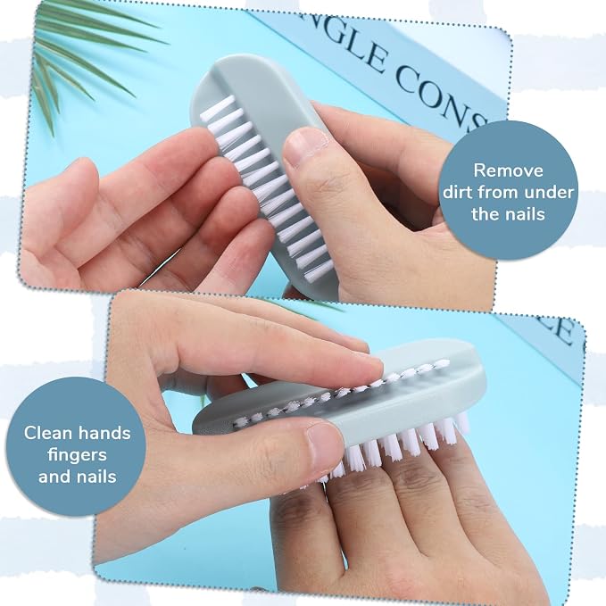 4 Pack Nail Brush for Cleaning Fingernails, Two Sided Fingernail Scrub Brush - Image 5