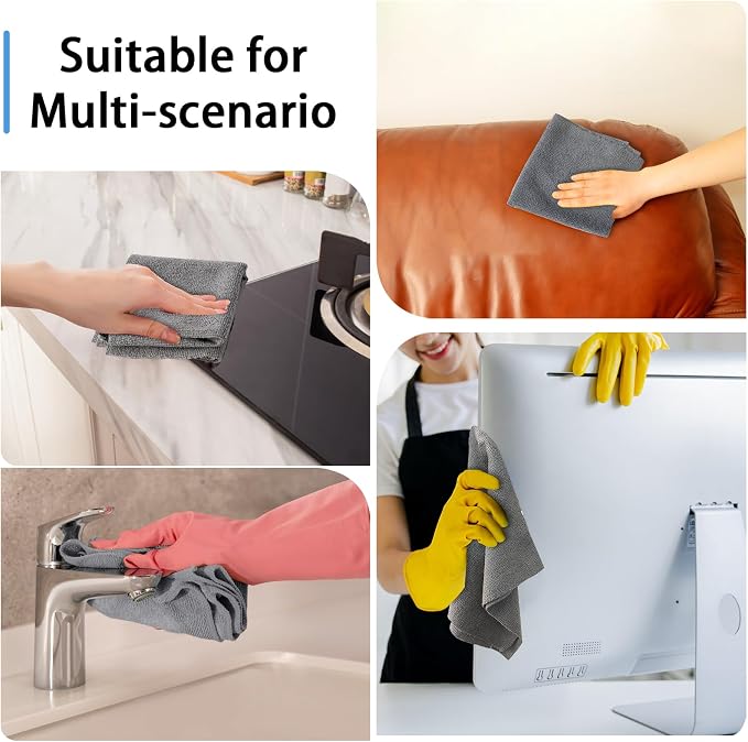 75 Pack Microfiber Cleaning Cloth Roll, Reusable Tear Away Microfiber Towels - Image 6
