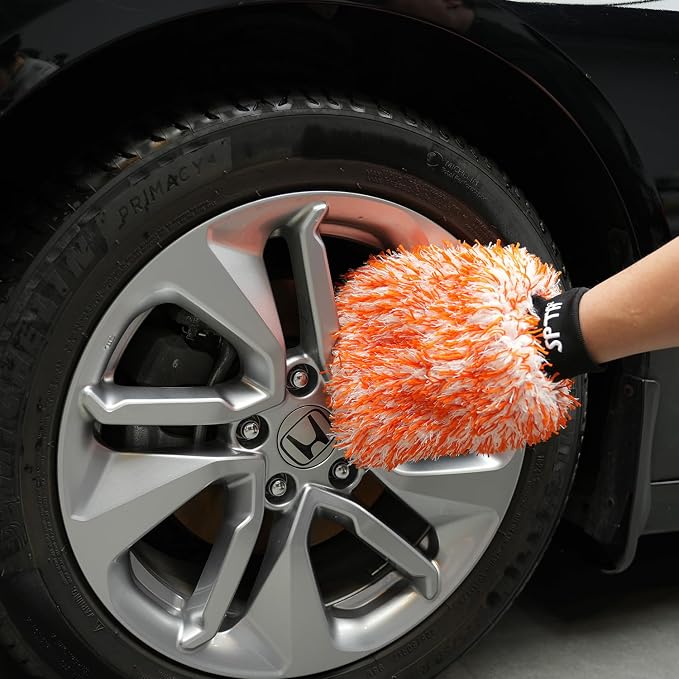 SPTA Microfiber Car Wash Mitt, Plush Fiber Cloth Material, Safe Washing - Image 6