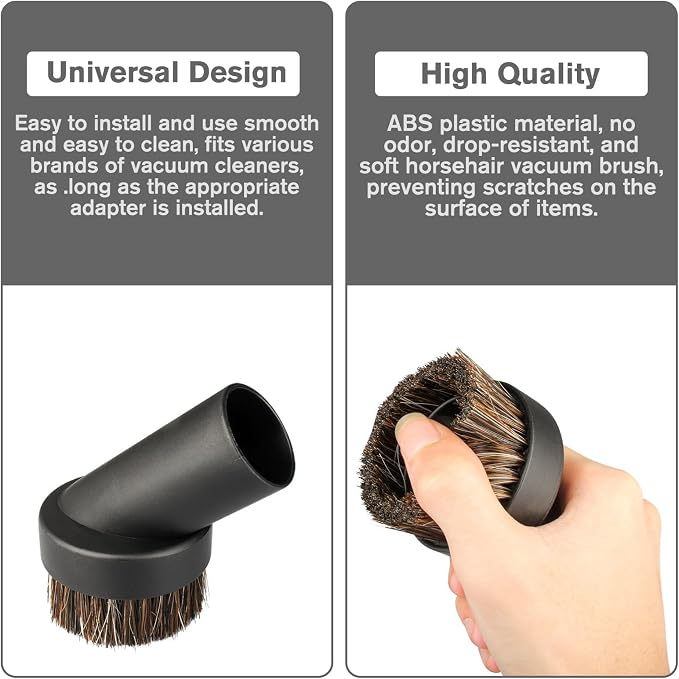 Round Soft Horse Hair Vacuum Brush Attachment - Image 4