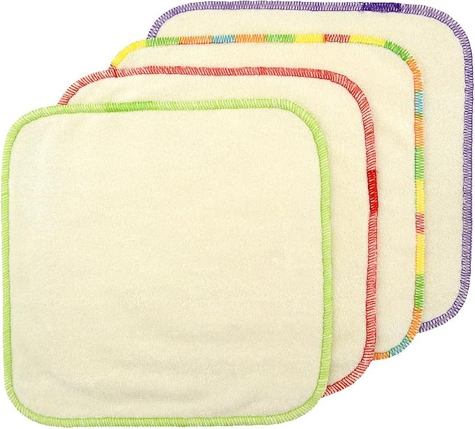 babygoal Reusable Rayon from Bamboo Baby Wipes, 12 Pack Washable Small Size - Image 4