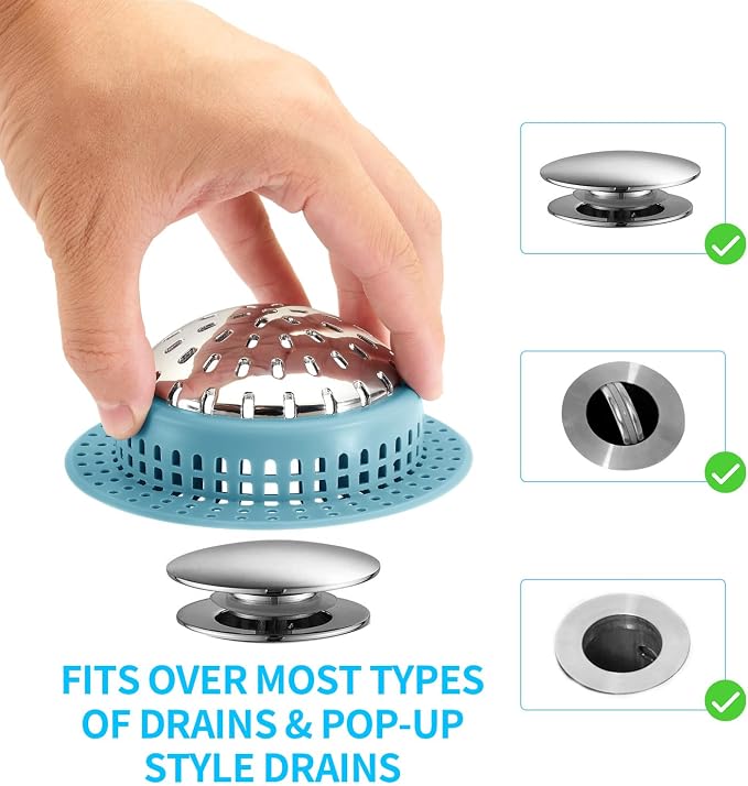 Shower Drain Hair Catcher, Shower Drain Cover, Bathtub Drain Hair Catcher - Image 3