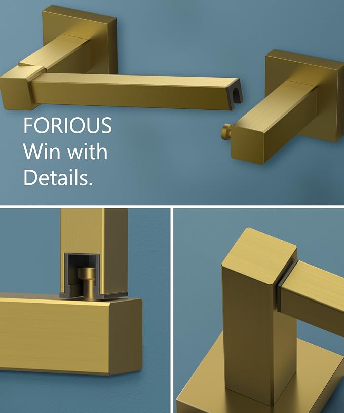 FORIOUS Toilet Paper Holder Wall Mount, Stainless Steel Rustproof Double Post - Image 4