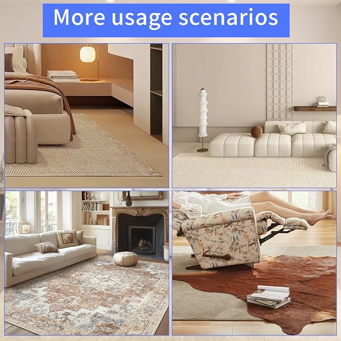 Felt Rug Pad, 8x10 Ft Extra Large Area Rug Cushioned Carpet Pad, Thick Felt Rug - Image 5
