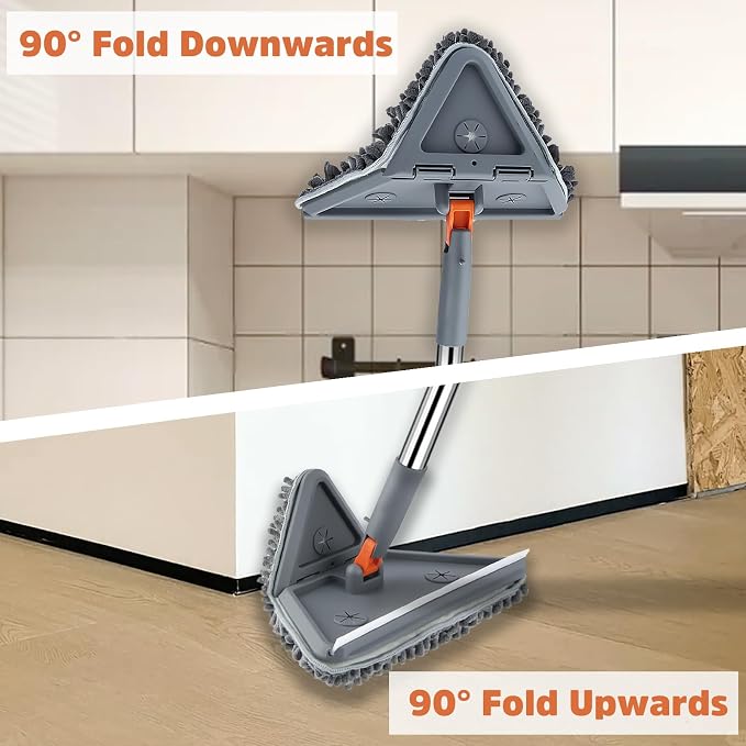 Wall Cleaner Mop with 94" Long Handle, 2-in-1 Triangle & Rectangle Head with - Image 5
