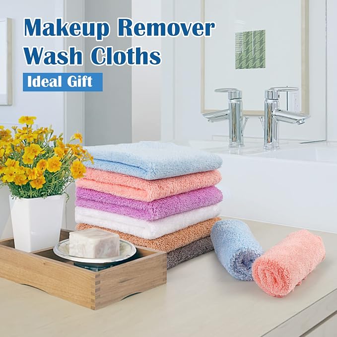 Orighty Makeup Remover Cloths, Soft & Washable Coral Fleece Microfiber - Image 5