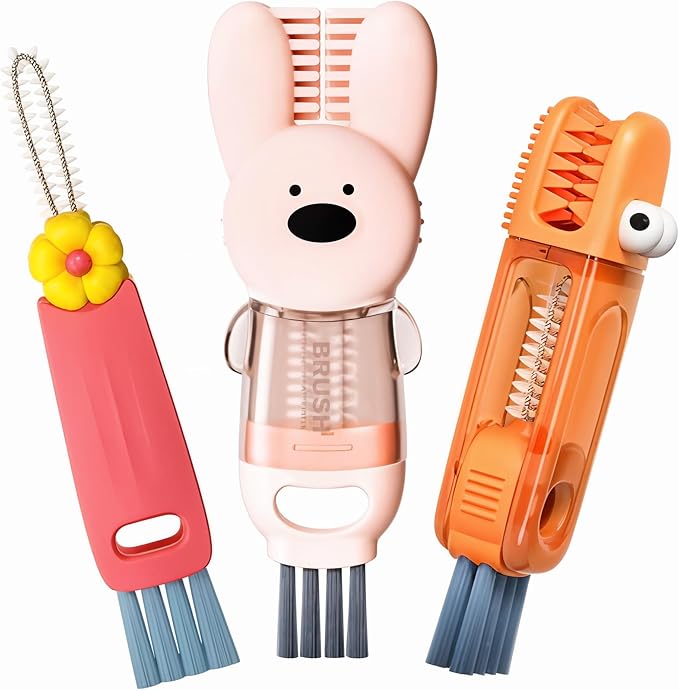 Cup Lid Cleaning Brush, 3 in 1 Cup Cleaner Brush New Multifunctional Lid by Unknown