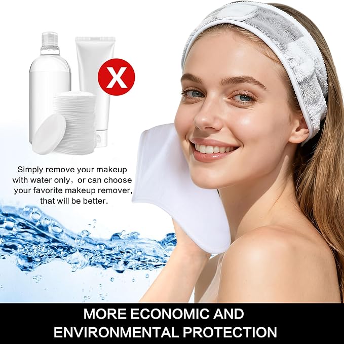 SINLAND Microfiber Facial Cloths Fast Drying Washcloth 8inch x 8inch Absorbent - Image 4