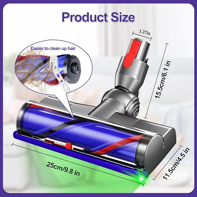 Vacuum Head Replacement for V7 V10 V11 V15 Cordless Vacuums, Quick Release - Image 7