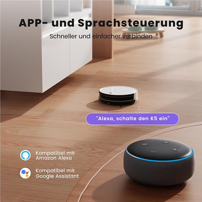 OKP Robot Vacuum Cleaner K5B, Super Thin, Powerful Suction, Cleaning Schedules - Image 9