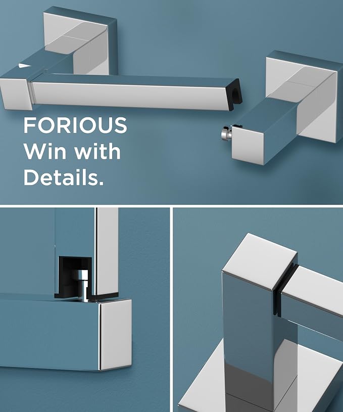 FORIOUS Toilet Paper Holder Wall Mount, Stainless Steel Rustproof Double Post - Image 6
