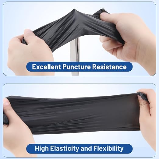 JMU Black Nitrile Gloves Small, Disposable Gloves Latex Free Powder Free - Image 2