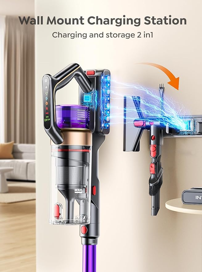 Cordless Vacuum Cleaner, 650W 55KPA 70 Mins Vacuum Cleaners - Image 4