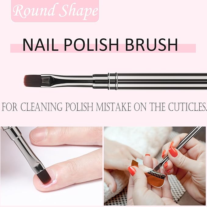 JASSINS Nail Art Clean Up Brushes, - Image 5