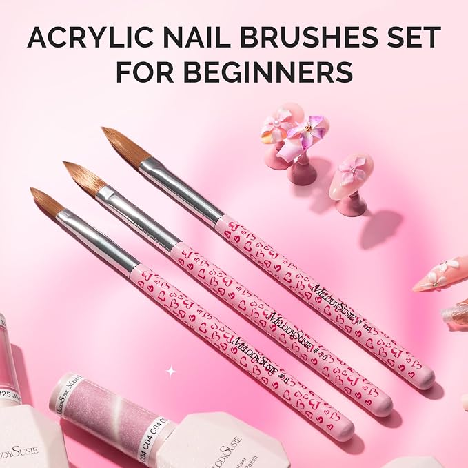 MelodySusie 3-Piece Acrylic Nail Brush Set - Image 8