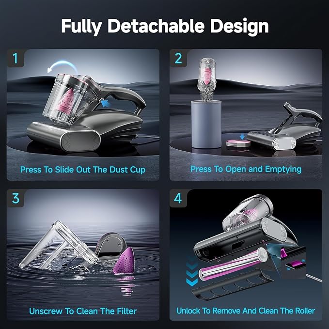uwant Mattress Vacuum Cleaner, 16Kpa 450W Bed Vacuum Cleaner - Image 5