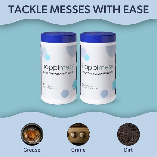 happimess WPE1001A-2SET Heavy Duty Cleaning Wipes, Extra Strong Cleaner - Image 5