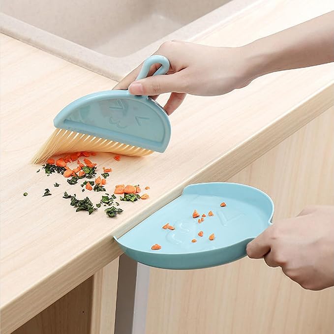 Mini Broom and Dustpan Set for Desk, Small Hanging Keyboard Cleaning Kit - Image 4