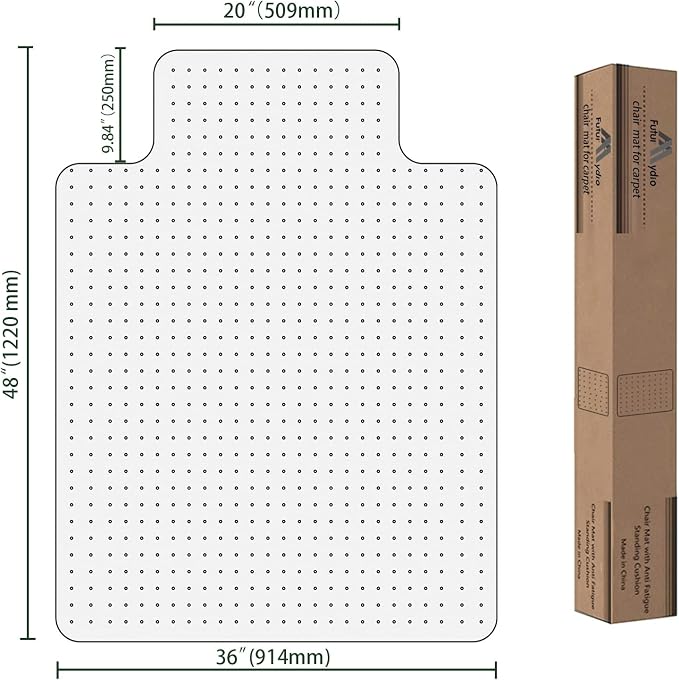 FuturHydro Office Chair Mat for Low Pile Carpet, Easy Glide Rolling Plastic - Image 6