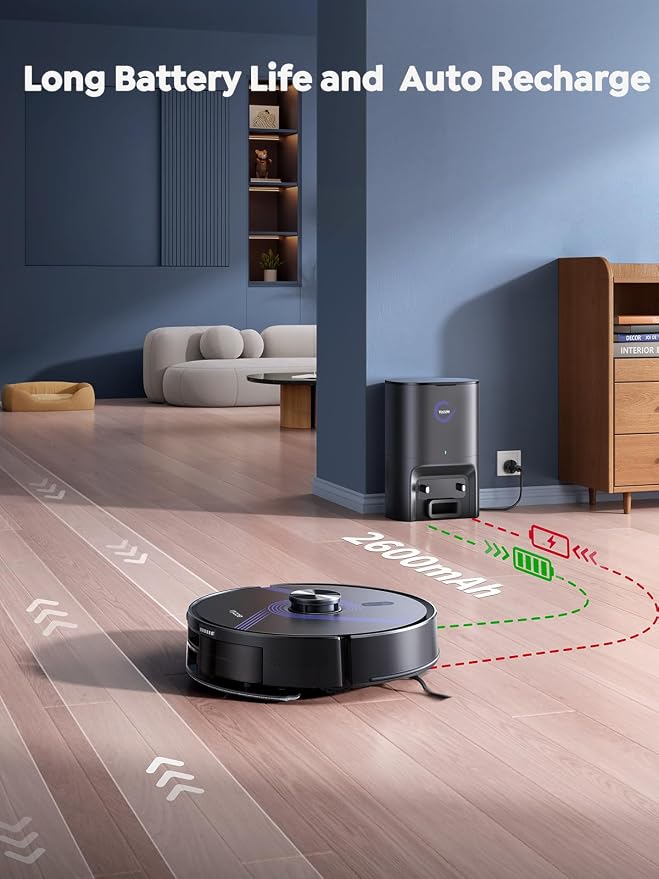 Vyzzle E20 Robot Vacuum and Mop, 60-Day Robot Vacuum Self Emptying, 5500Pa - Image 7