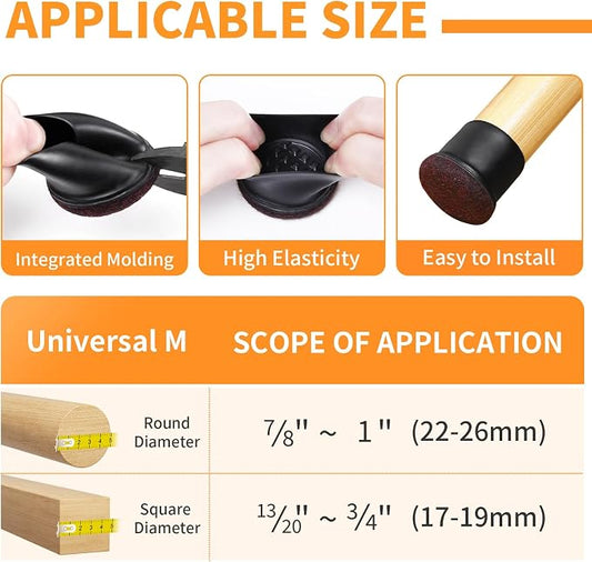 Ezprotekt 24 Pcs Round Silicone Chair Leg Floor Protectors - Image 2