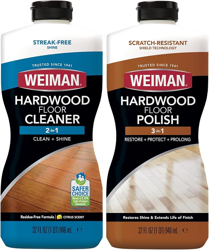 Weiman Hardwood Floor Cleaner and Polish Restorer Combo by Weiman