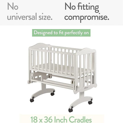 Cradle Sheets Fitted 18 x 36 Inch – Snuggly Soft 100% Jersey Cotton – Farm Animals – 2 Pack