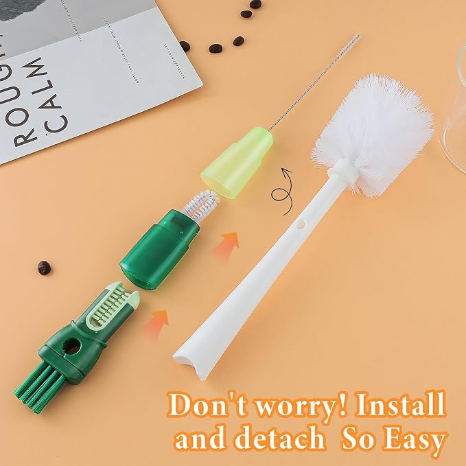 5 in 1 Water Bottle Brushes for Cleaning, Easily Cleans The Cup Mouth, and - Image 6