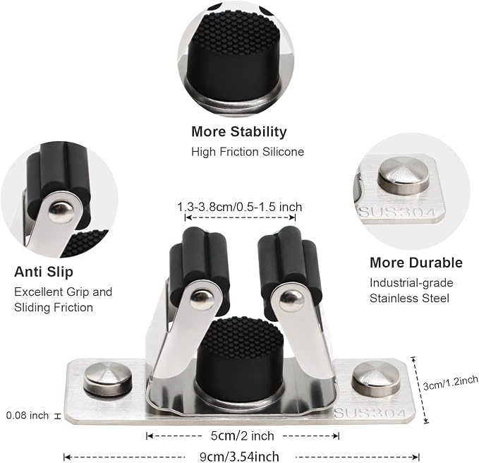 Mop and Broom Holder Wall Mount - Image 2