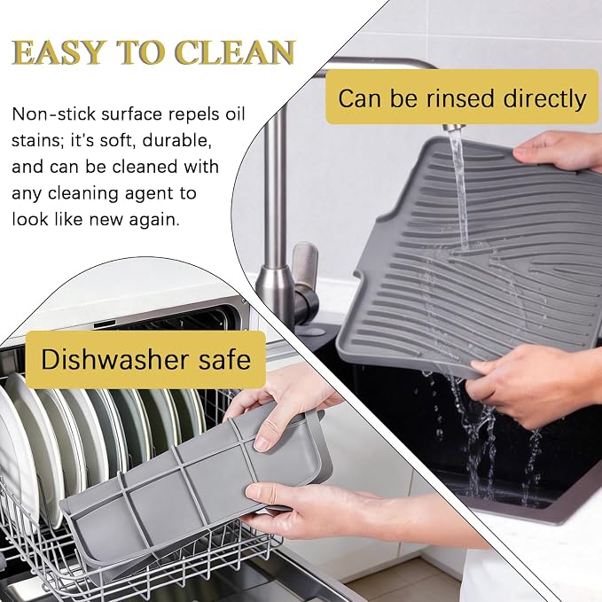 Silicone Drying Mat, Heat-Resistant, Eco-friendly, Hygienic Drying Pad - Image 4