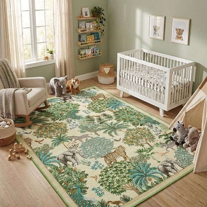 GarveeHome Jungle 8x10 Area Rug Washable Rugs - Image 3