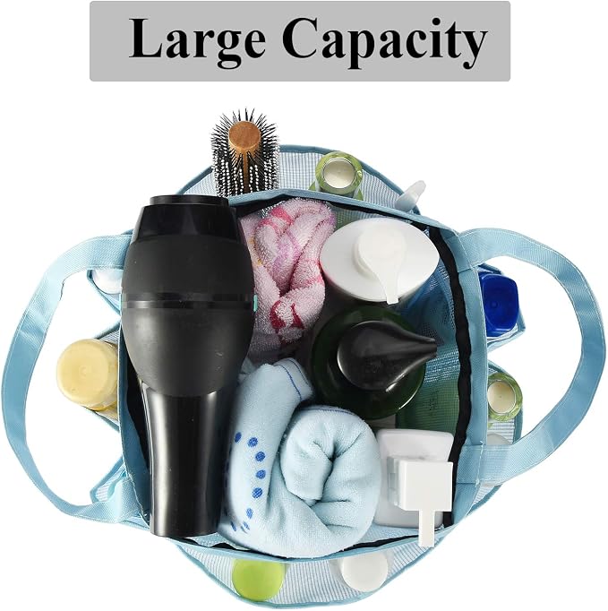 Haundry Mesh Shower Caddy Tote, Large Shower Caddy Bag - Image 2