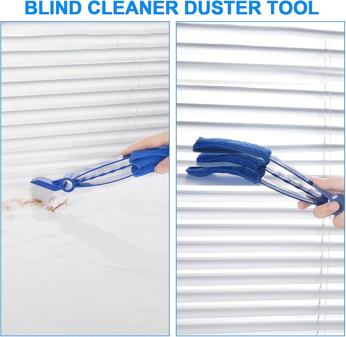 2 in 1 Window Blind Cleaner Duster Tool, Dual Brush Head, - Image 3