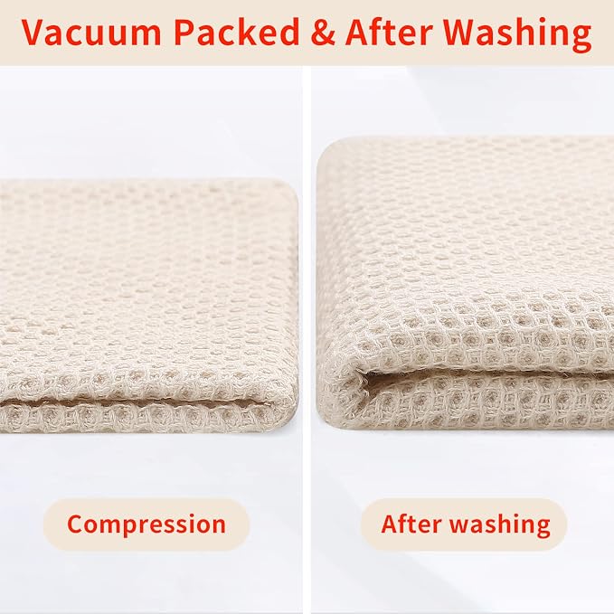 Homaxy 100% Cotton Kitchen Towels and Dishcloths Set, 12 x 12 Inches and 13 x - Image 8