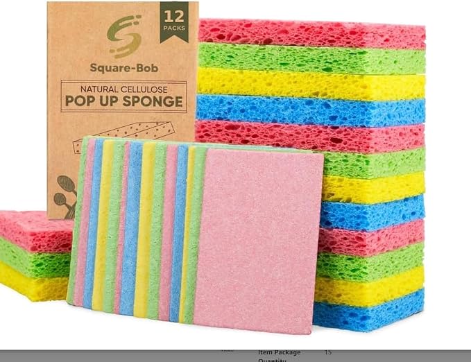 Compressed Non-Scratch Kitchen Sponges by Square-bob