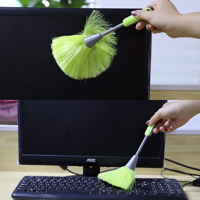 WOVTE 3 Pack Fluffy Microfiber Delicate Kitchen Duster Laptop Keyboard Brush - Image 5