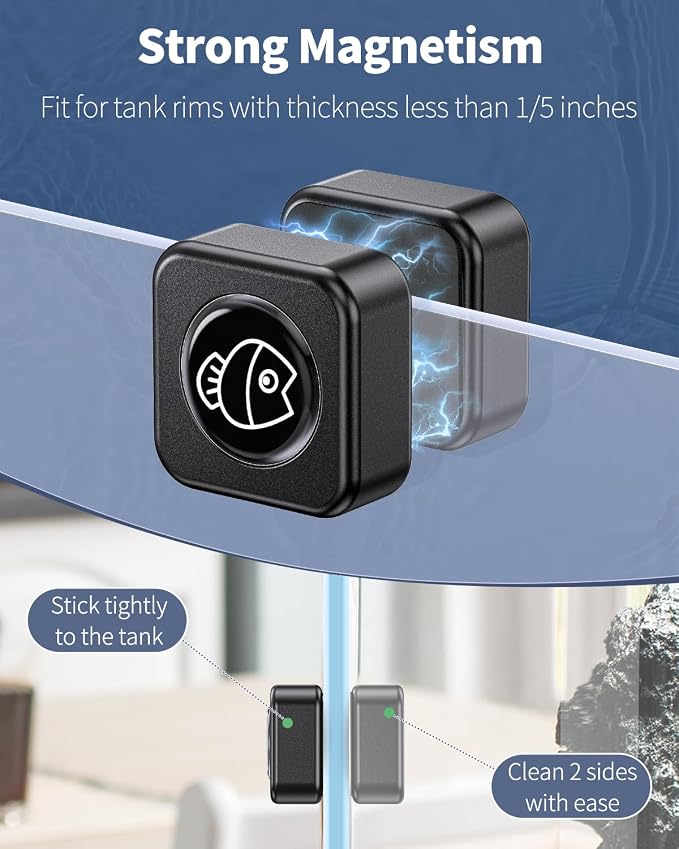 Pawfly Aquarium Magnetic Brush Fish Tank Cleaner 1 Inch Mini Stain Scrubber - Image 2