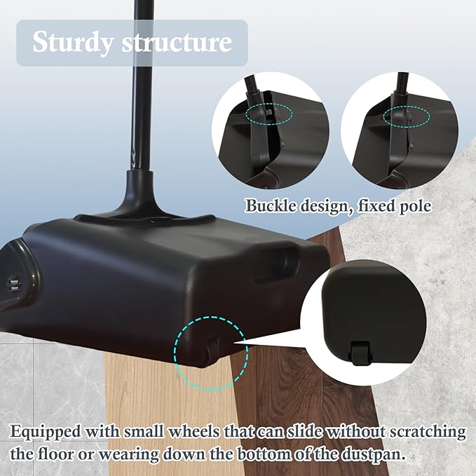 3-Pack Commercial Upright Dust Pan - Image 4
